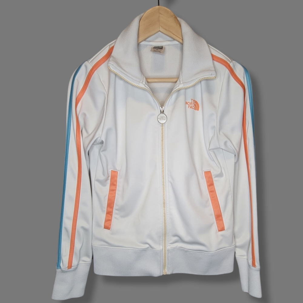 The North Face Retro White Full Zip Track Jacket - Women's Small